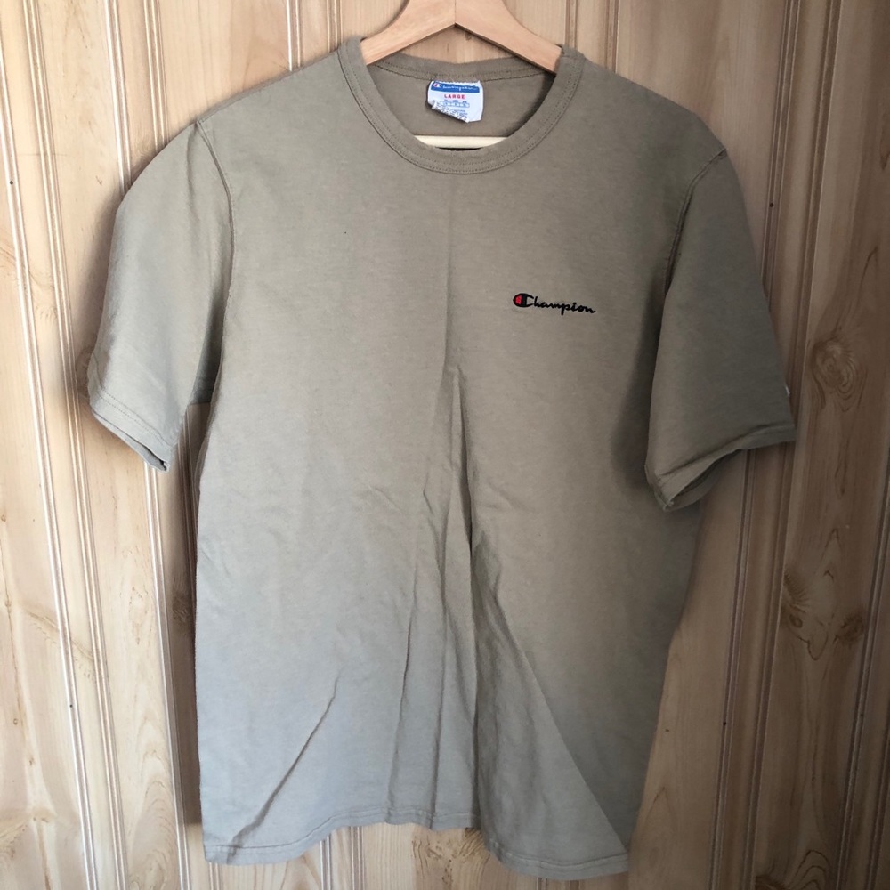 Champion spell out script t shirt